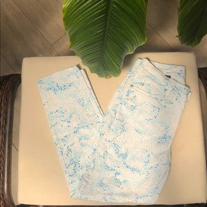 NYDJ Ankle White Jeans With Blue details